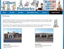 Tablet Screenshot of gilbert-pediatrics.com